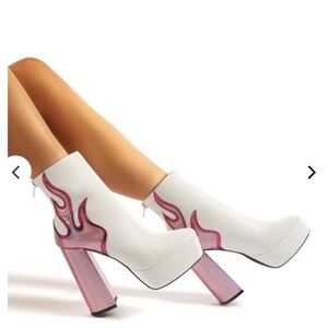 Pink flame boots